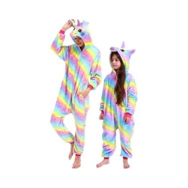 Imagem de Pijama Unissex Adulto Kigurumi De Unicórnio, Fantasia De Desenho Anima