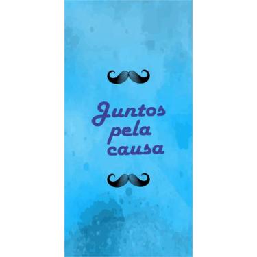 Imagem de Painel Vertical de Tecido Sublimado Juntos Pela Causa Bigode - 100x120