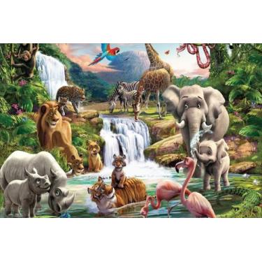 Imagem de Painel de Lona Selva Safari 002 - Fabrika de Festa, 150x100cm