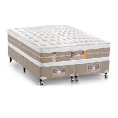 Imagem de Cama Box + Colchão Castor Queen Size Molas Pocket Silver Star AIR Doub
