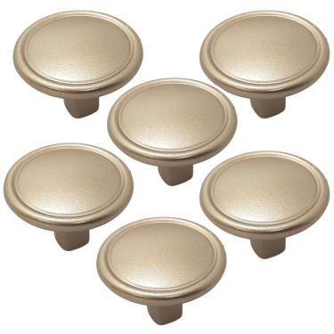 Imagem de Kit 6 Puxadores 1764 Grenade Ponto Dourado Torralba para Móveis Armários Gavetas