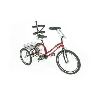 Imagem de Bicicleta Triciclo Adaptado VERMELHO- Deficiente Físico - Aro 24 - Ori