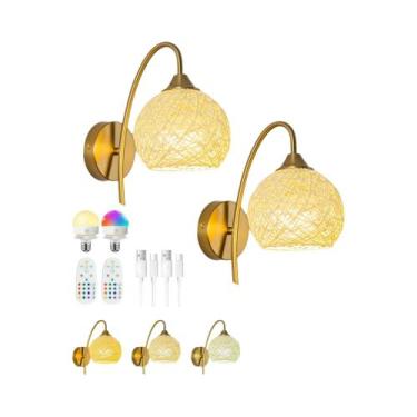 Imagem de Luminária De Parede Dimmable Com Bateria, Carregamento Sem Fio, 2000mA