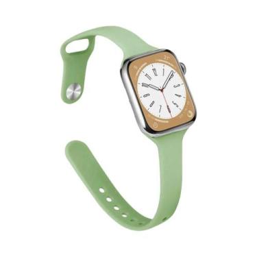 Imagem de Pulseira De Silicone Fina Para Apple Watch 44mm 40mm 38mm 42mm 49mm iW