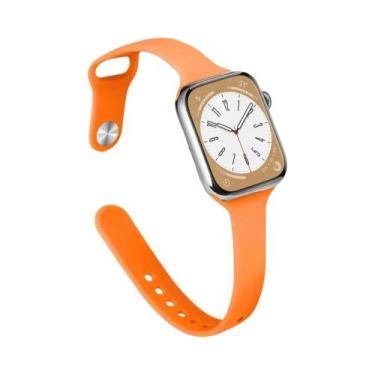 Imagem de Pulseira De Silicone Fina Para Apple Watch 44mm 40mm 38mm 42mm 49mm iW