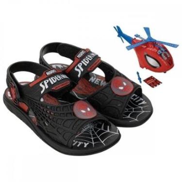 Imagem de Sandalia Grendene Kids 23064 Homem Aranha Sky Infantil-Masculino