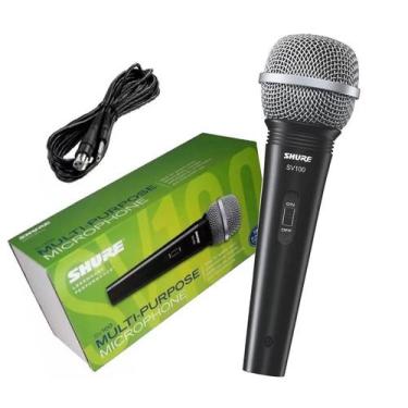 Imagem de Microfone Shure SV100 dinâmico cardioide preto/prateado