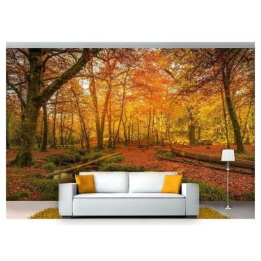 Imagem de Papel De Parede Floresta Natureza Árvores 3D 3M² Xna192
