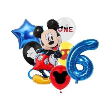 Imagem de Conjunto De Balões De Folha Minnie E Mickey Mouse 7 Peças Para Decoraç