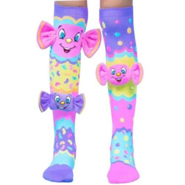 Imagem de Meia Maluca Infantil 3d Personagens Colorida Cano Alto Top - UNIVERSO 
