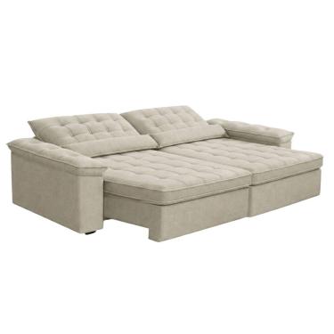 Imagem de Sofá Retrátil E Reclinável 4 Lugares 2,90m Sole Cinza