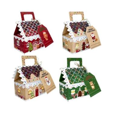 Imagem de Caixas De Presente De Natal Em Forma De Casa Pequena, 8-16 Peças, Emba