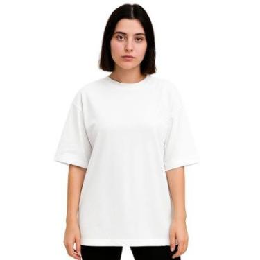 Imagem de Camiseta Oversized Feminina Algodão Treino Academia-Feminino