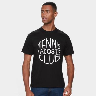 Imagem de Camiseta Lacoste Casual Masculina, Preto, G