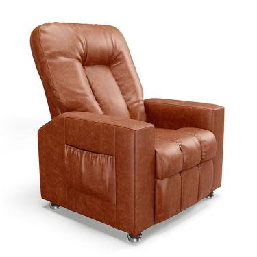 Imagem de Poltrona Do Papai Reclinável Sora Pu Camel Fh1 Corino Encosto Reclinável Caramelo D'Rossi