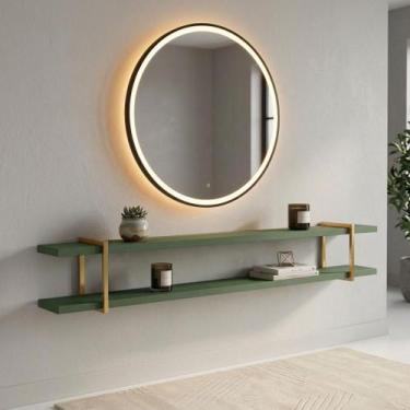 Imagem de Prateleira Multiuso 180cm com Suporte em Metal 100% MDF - Casa Lar Inc