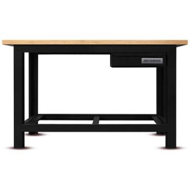 Imagem de Bancada aberta 1500 x 600 mm com 1 gaveta tampo de madeira pinus - RLL