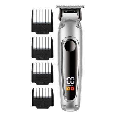 Imagem de Aparador De Pelos Cortador De Cabelo Barbeador Sem Fio Inova, Prateado