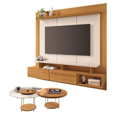 Imagem de Home Suspenso Zenith Cinamomo Off White Com Kit Mesa De Centro Sky Cin
