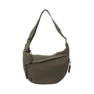 Imagem de Bolsa Transversal Grande De Nylon Estilo Hobo Versátil Para Estudantes