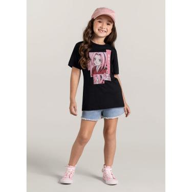 Imagem de Camiseta Naruto infantil unissex Brandili