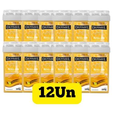 Imagem de Kit 12 Cera Depilatória Roll-on Clássica Depimiel 100g