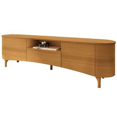 Imagem de Rack Para Sala de Estar TV 80 Pol Orgânico 201cm Martina B01 Cinamomo - Lyam Decor