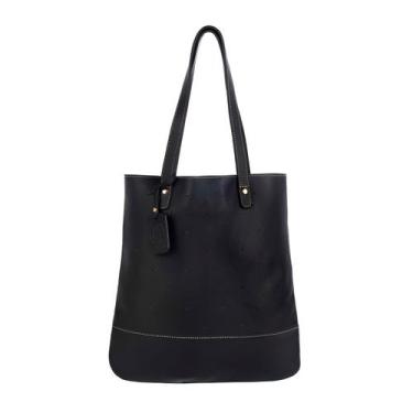 Imagem de Bolsa de Couro Legítimo Flávia Elegância Resistente Modelo:Preto - And