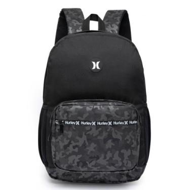 Imagem de Mochila Casual Hurley Notebook Reforçada Escolar Trabalho, U, PRETO