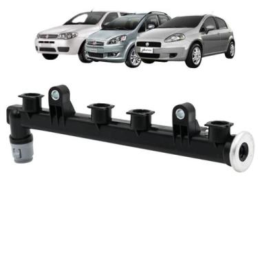 Imagem de Flauta Bico Injetores Combustível Uno Idea Punto Palio 1.0 1.4 Flex - 