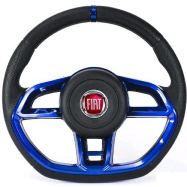 Imagem de Volante Esportivo Gti Vision Azul - Fiat Uno Fire 02 em diante/ Novo U