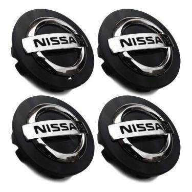 Imagem de Jogo 4 Calota Calotinha Meio Roda Nissan March Sentra Versa Kicks Fron