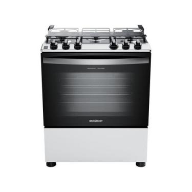 Imagem de Fogão Brastemp Piso 5 Bocas Branco com Botões Removíveis e Aro Proteto