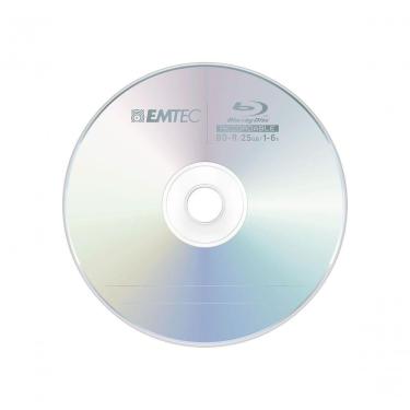 Imagem de Mídia Blu-ray BD-R Emtec 25GB 4X Slim Box Recordable para Gravação de Filmes e Dados em...