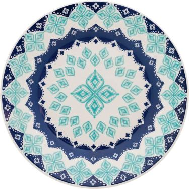Imagem de Kit 4 Pratos Rasos Donna Lola Oxford Cerâmica 24cm