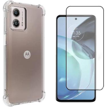 Imagem de Kit para Moto G53  Capa Capinha Anti Impacto + Película 3d de Vidro Mo