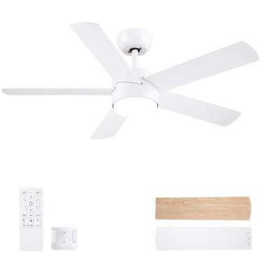Imagem de Ventilador de teto POCHFAN 42" com luz LED branca com controle remoto 
