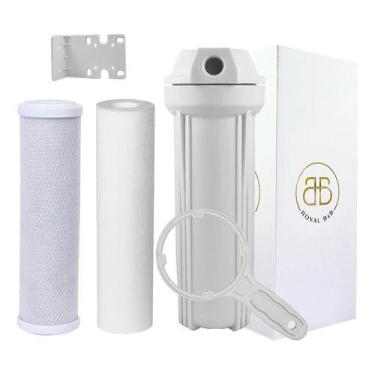 Imagem de Kit Refis Filtro 9.3/4 Carvão Ativado Polipropileno Carcaça Branco - R