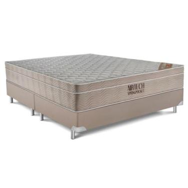 Imagem de Conjunto Queen + Colchão Airtech Springpocket 158X198X61 Ortobom