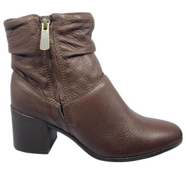 Imagem de Bota Feminina Cano Curto Couro Burnish Bottero 346907-2, Wood, 35