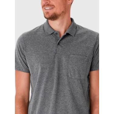 Imagem de Camisa Polo Malwee 1000004429 Masculina Com Bolso Piquet Stretch T. P/
