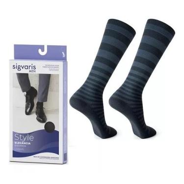 Imagem de Meia De Compressão Graduada Style Urban Preta Tam M - Sigvaris