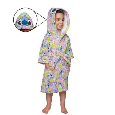 Imagem de Roupão de banho Infantil aveludado verso atoalhado menina Lepper, Rosa