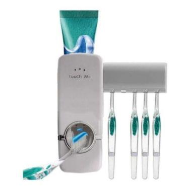 Imagem de Dispenser Aplicador Dental Creme Suporte 5 Escovas Banheiro - Abelhuda