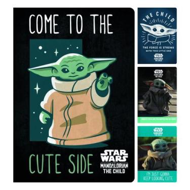 Imagem de Caderneta Brochura 1/4 Baby Yoda 40fls Capa Flex. S/ Pauta - jandaia, 