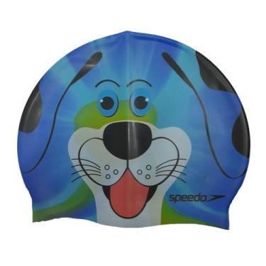 Imagem de Touca de Natação Speedo Dog Infantil, Único, Azul