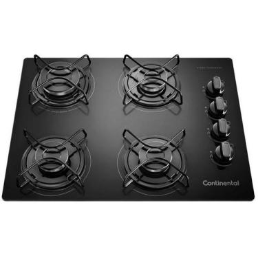 Imagem de Cooktop 4 Bocas Continental a Gás GLP Preto - KC4GP, Preto, Bivolt