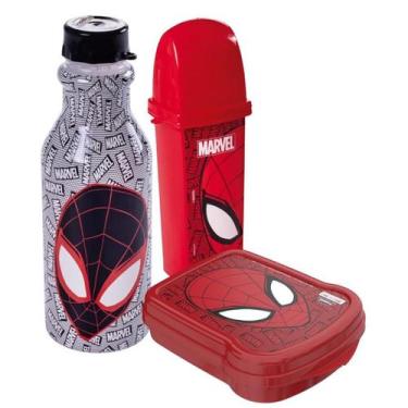 Imagem de Kit Infantil Volta as Aulas Hora do Lanche Porta Escovas Sanduicheira 