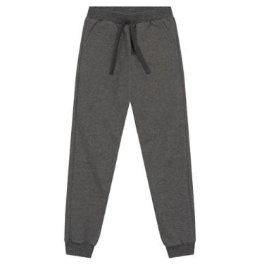 Imagem de Calça jogger infantil menino em moletinho Brandili-CINZA, 4, Cinza