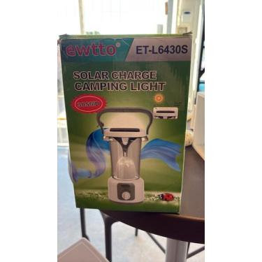 Imagem de Lampiao 30 Smd Bateria Solar para Camping Et-l6430s - Diferpan